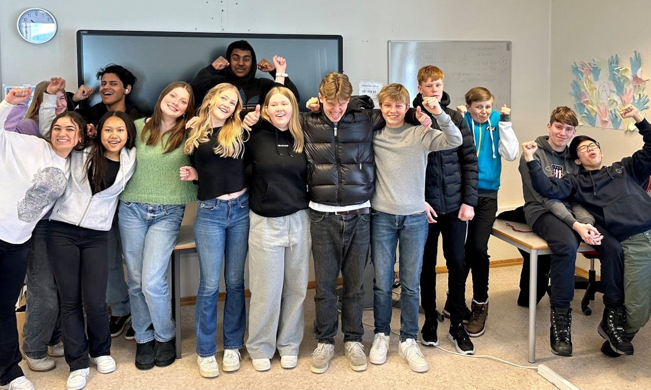Klassebilde av klasse 10A ved Li skole