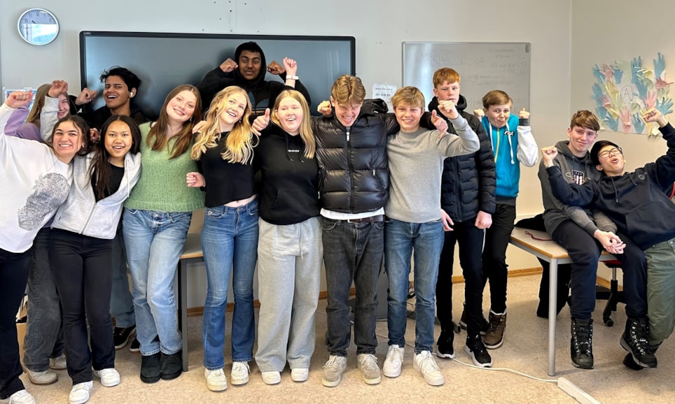 Klassebilde av klasse 10A ved Li skole